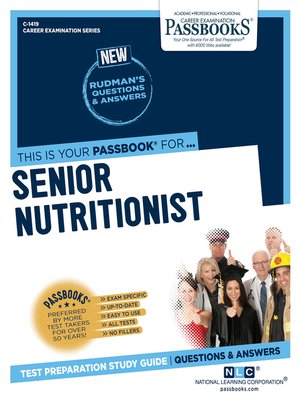 cover image of Senior Nutritionist